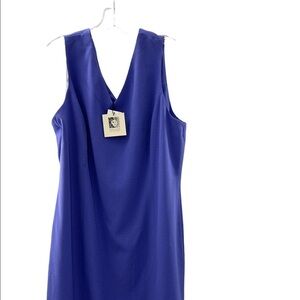 25. NWT Anne Klein V Neck Sleeveless Purple Midi Dress